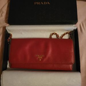 prada  wallet  for women red original